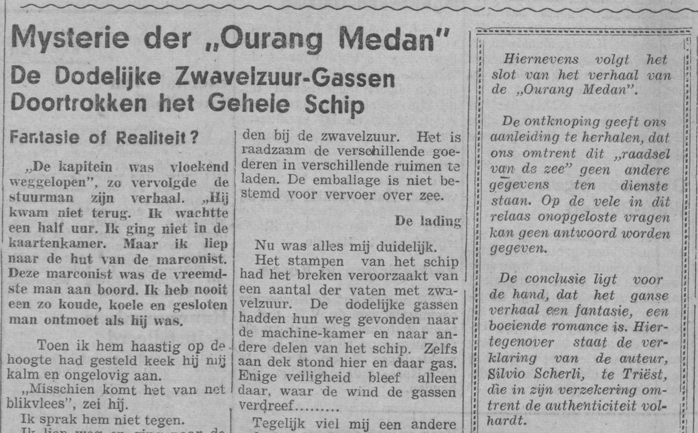 The item in De locomotief of 13 March 1948 headed Fantasie of Realiteit, with the editors' conclusion.