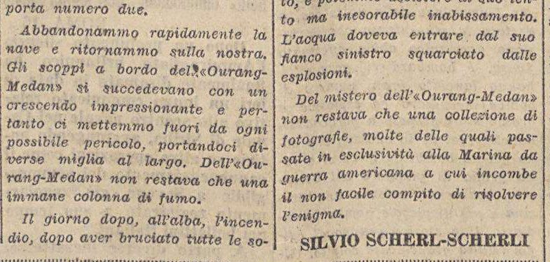 The closing paragraphs of the 1940 article and the byline SILVIO SCHERL-SCHERLI.